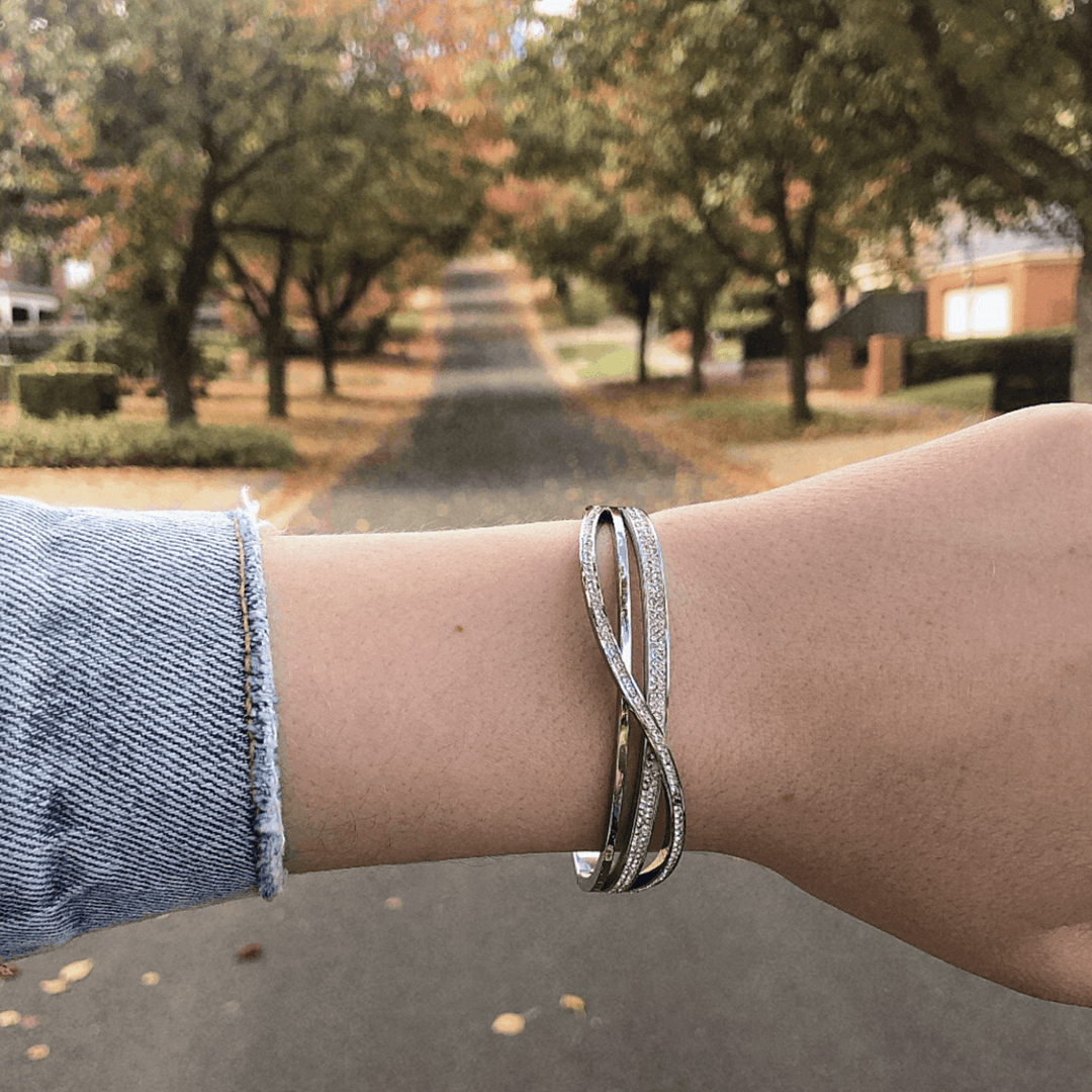Celine Bangle Silver Plated – PinkScarlett